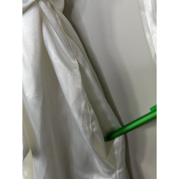 NWT VTG 80s Cabernet White Satin Lace Robe Wedding Honeymoon Peignoir Size M - Picture 8 of 14